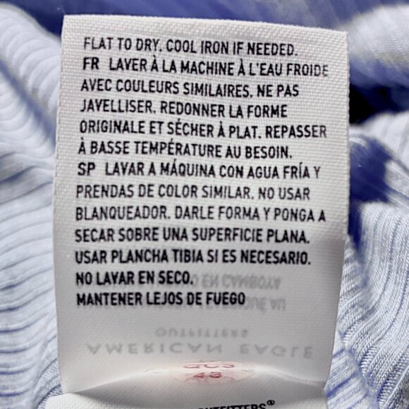 AMERICAN EAGLE SOFT & SEXY RIBBED SCOOP NECK SHORT SLEEVE TANK (TOP ONLY) - Picture 15 of 15